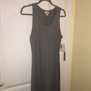 NWT LuLaRoe Solid Gray Dani Tank Maxi Dress